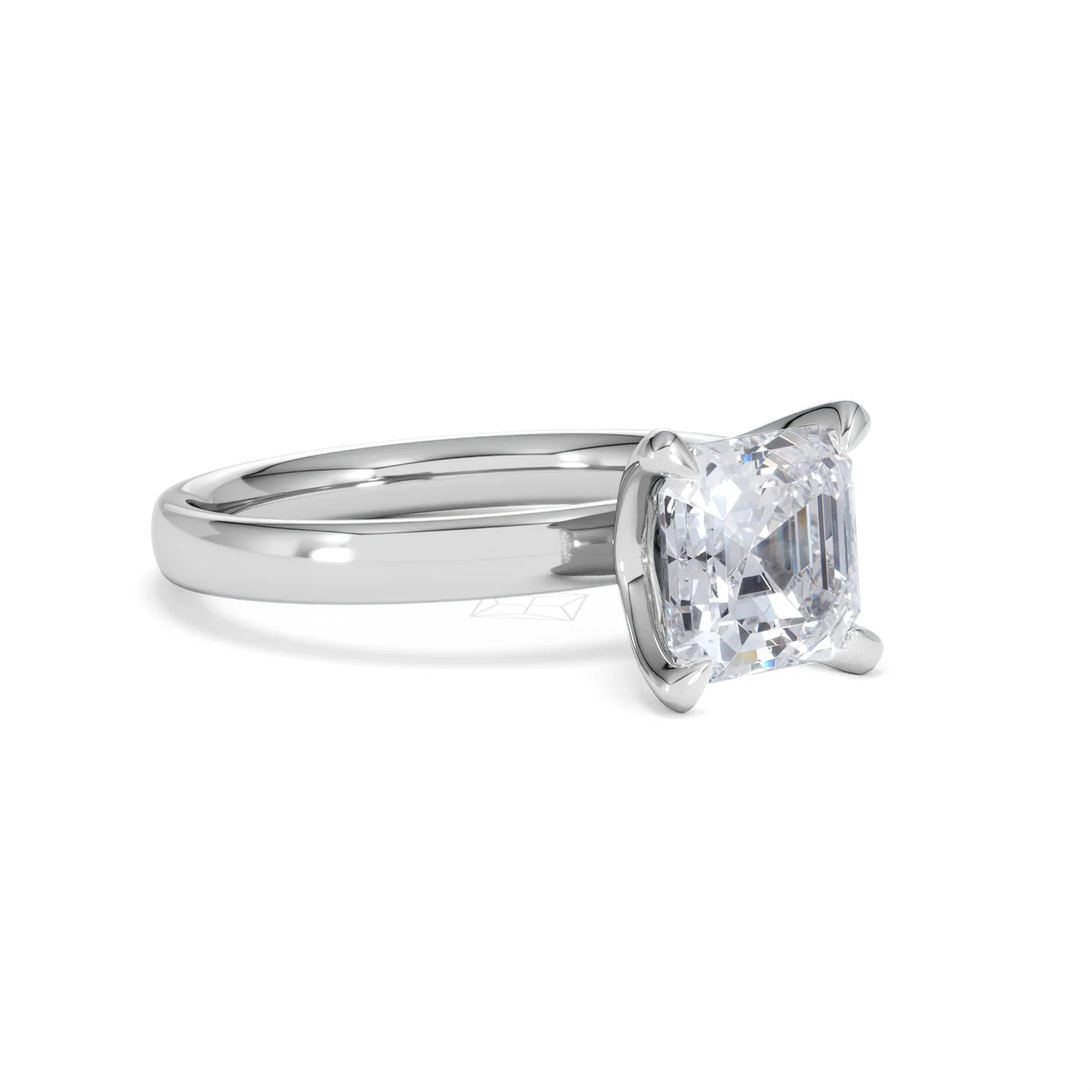 Origin 2.00ct Asscher Cut Lab Diamond Solitaire Engagement Ring in Platinum - Image 15