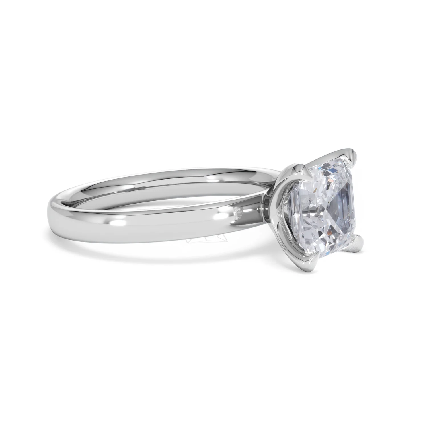 Origin 2.00ct Asscher Cut Lab Diamond Solitaire Engagement Ring in Platinum - Image 19