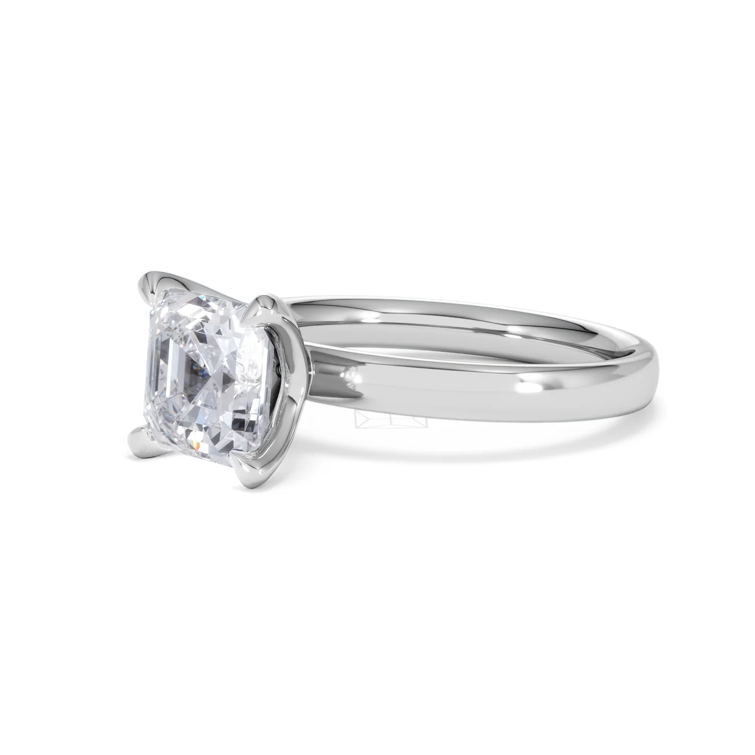 Origin 2.00ct Asscher Cut Lab Diamond Solitaire Engagement Ring in Platinum - Image 77