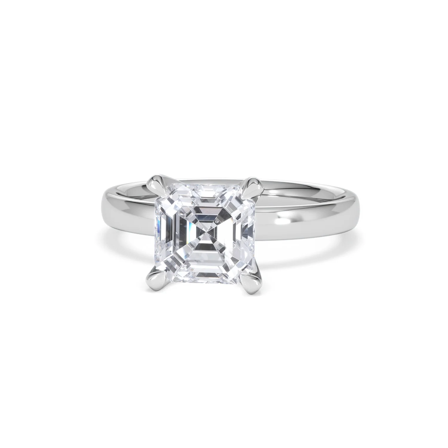 Origin 2.00ct Asscher Cut Lab Diamond Solitaire Engagement Ring in Platinum - Image 85