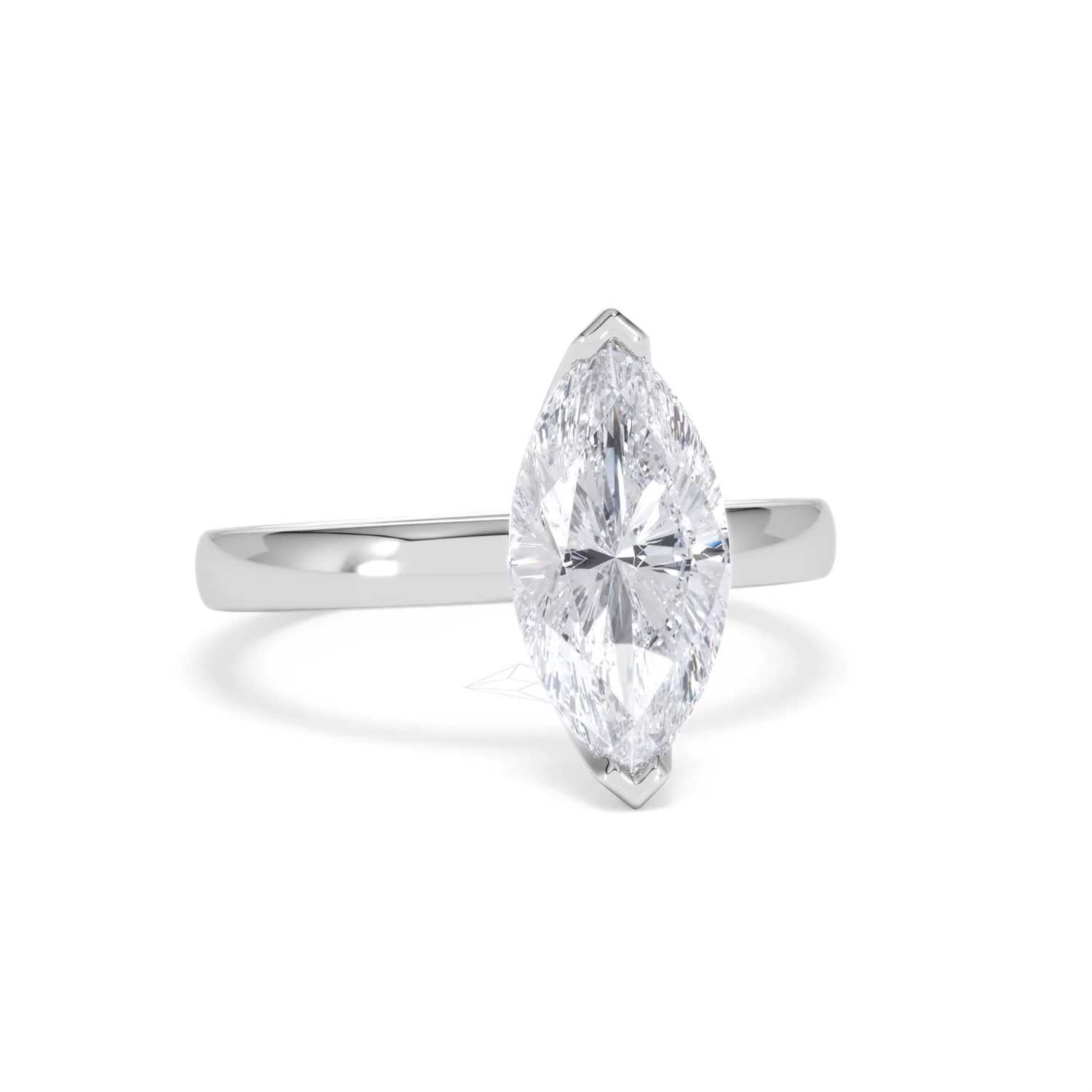 Origin 2.00ct Marquise Cut Lab Diamond Solitaire Engagement Ring in 18K White Gold - Image 10