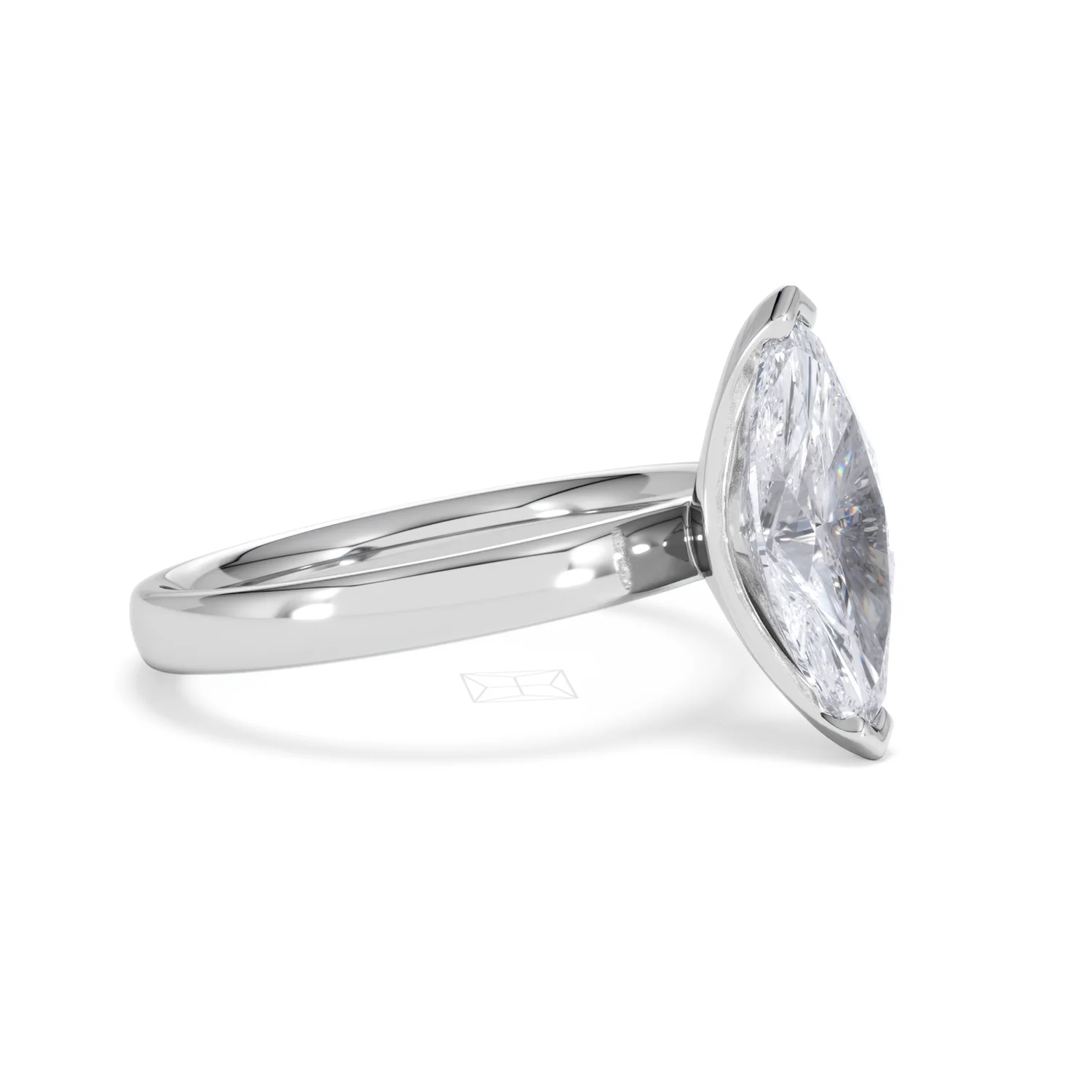 Origin 2.00ct Marquise Cut Lab Diamond Solitaire Engagement Ring in 18K White Gold - Image 19