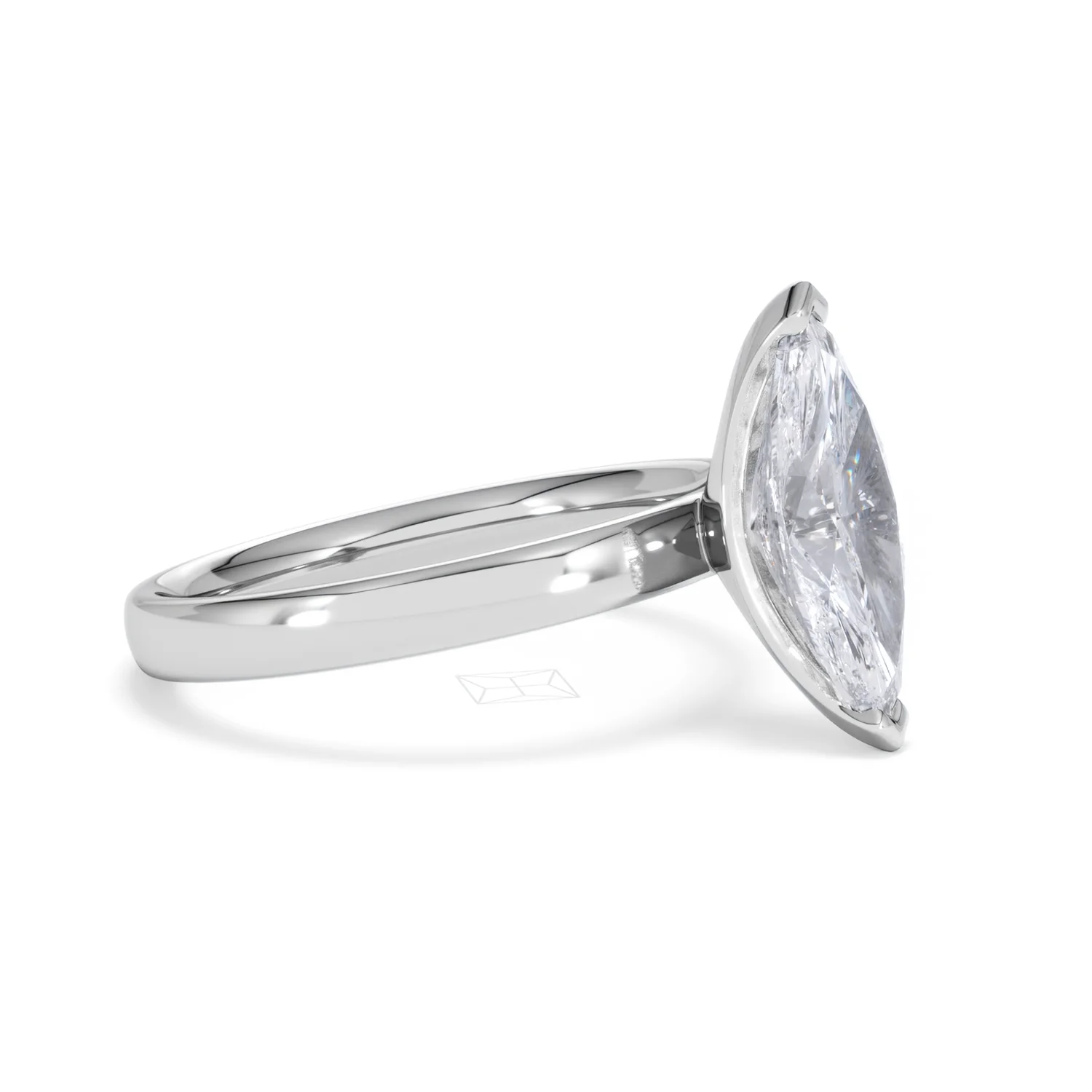 Origin 2.00ct Marquise Cut Lab Diamond Solitaire Engagement Ring in 18K White Gold - Image 20