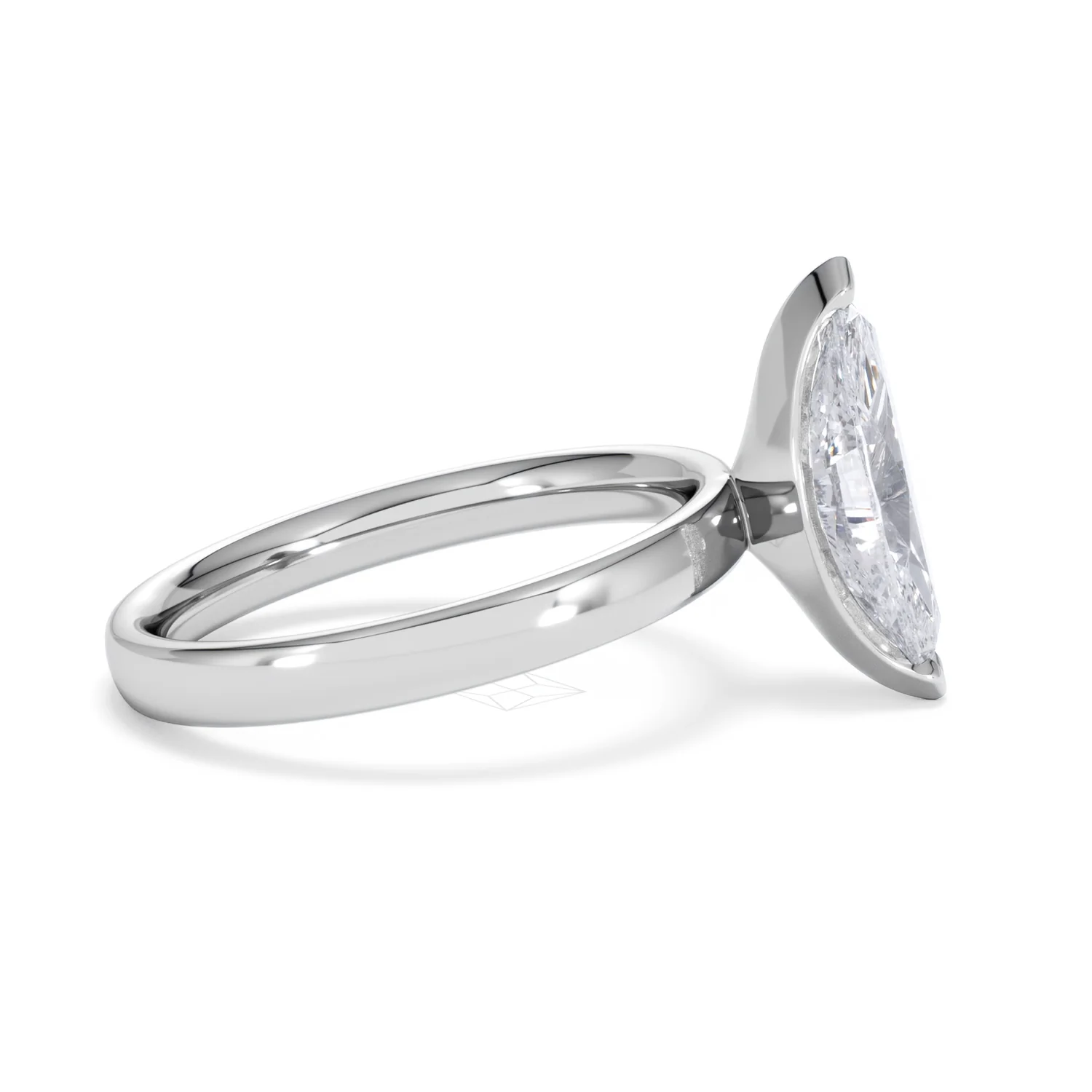Origin 2.00ct Marquise Cut Lab Diamond Solitaire Engagement Ring in 18K White Gold - Image 26