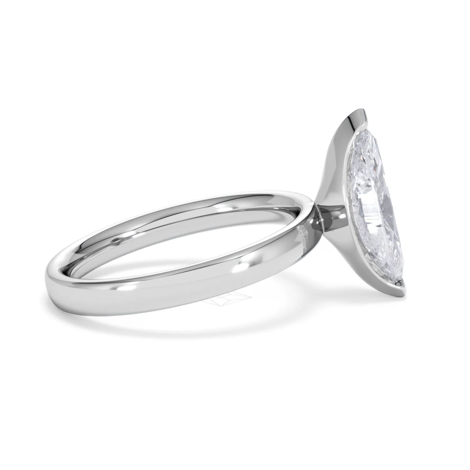 Origin 2.00ct Marquise Cut Lab Diamond Solitaire Engagement Ring in 18K White Gold - Image 27