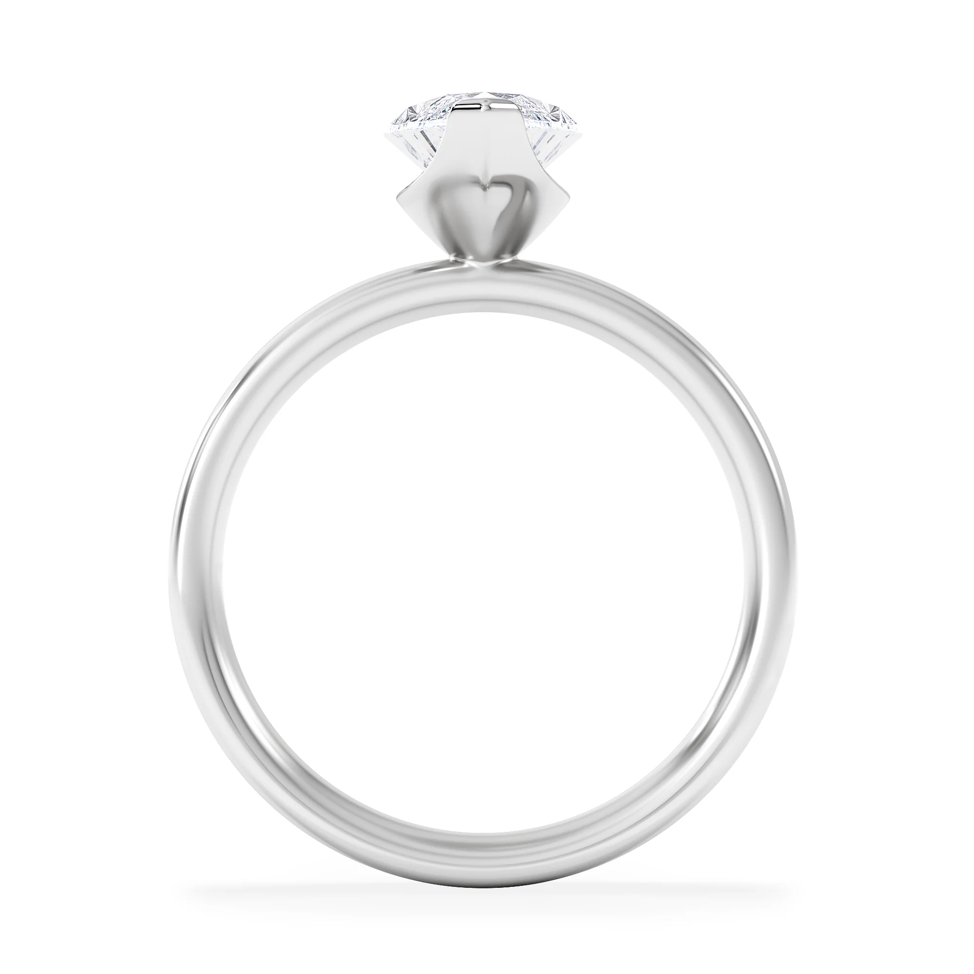 Origin 2.00ct Marquise Cut Lab Diamond Solitaire Engagement Ring in 18K White Gold - Image 3