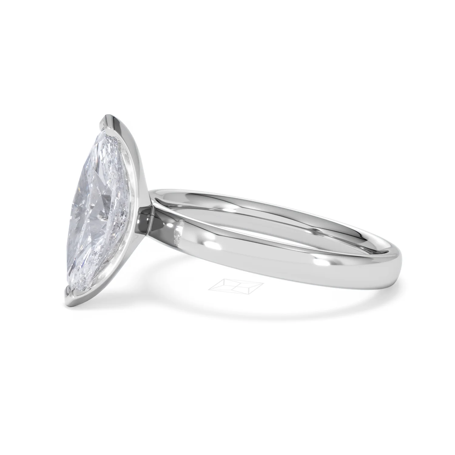 Origin 2.00ct Marquise Cut Lab Diamond Solitaire Engagement Ring in 18K White Gold - Image 72