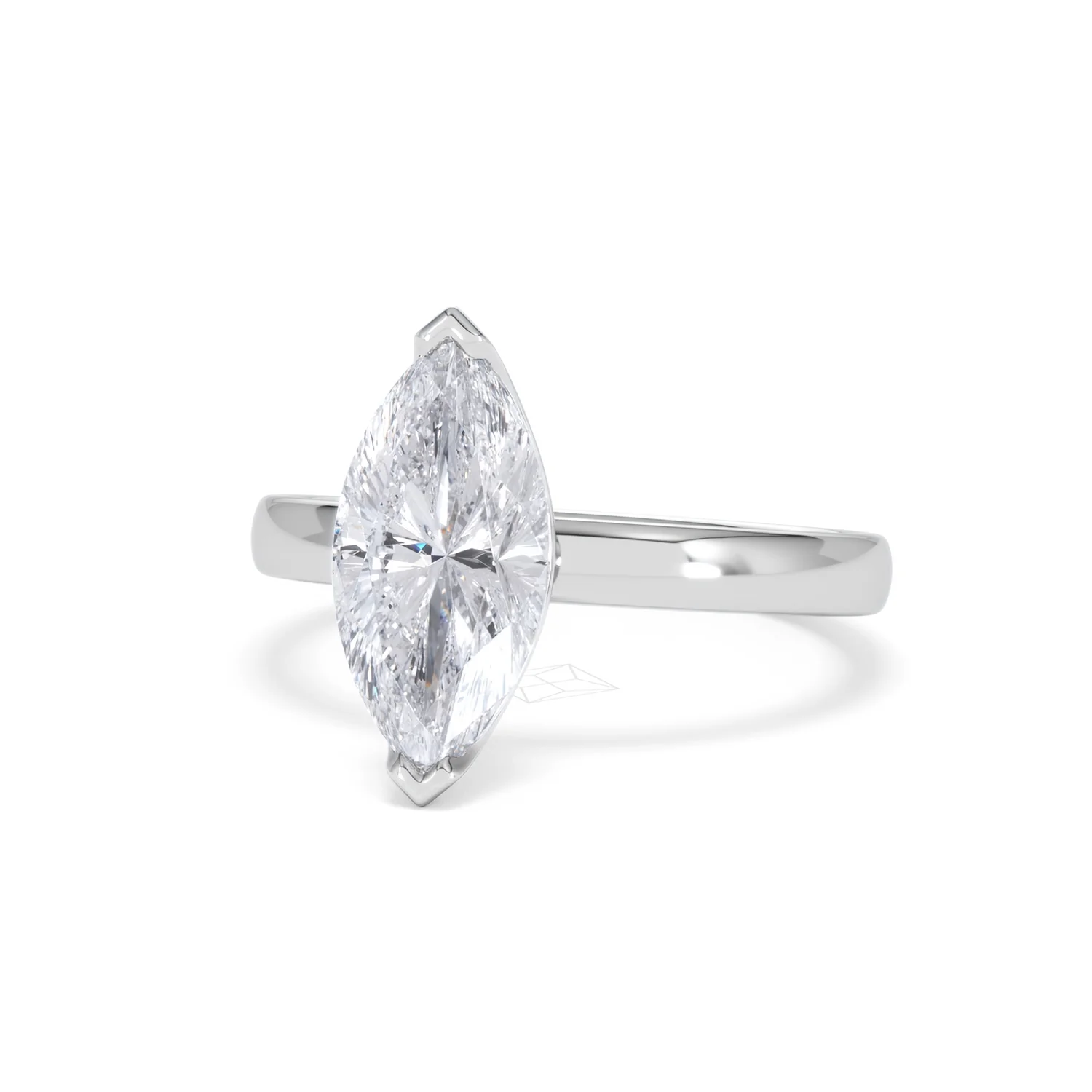 Origin 2.00ct Marquise Cut Lab Diamond Solitaire Engagement Ring in 18K White Gold - Image 83