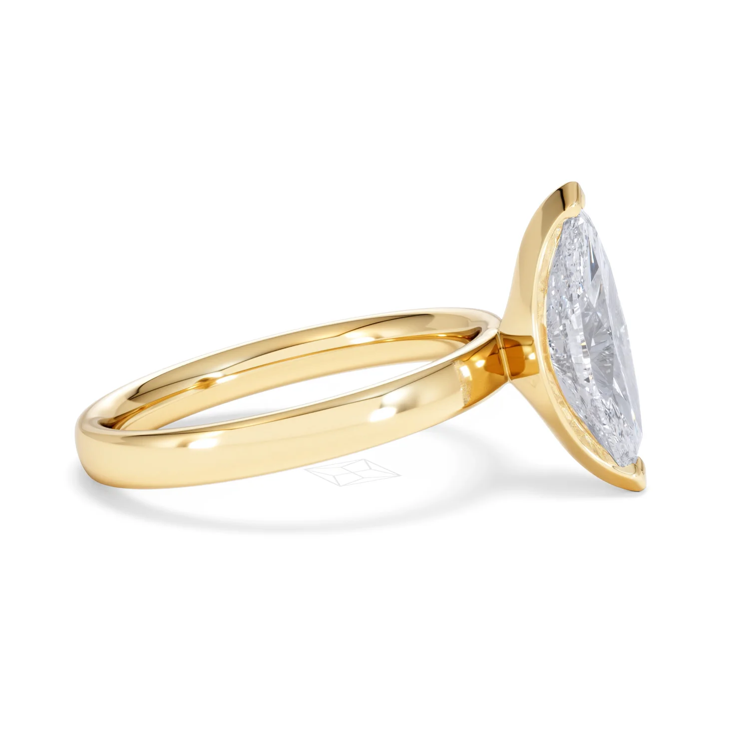 Origin 2.00ct Marquise Cut Lab Diamond Solitaire Engagement Ring in 18K Yellow Gold - Image 24