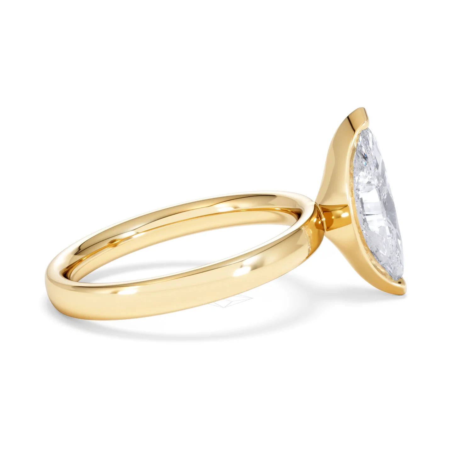 Origin 2.00ct Marquise Cut Lab Diamond Solitaire Engagement Ring in 18K Yellow Gold - Image 28