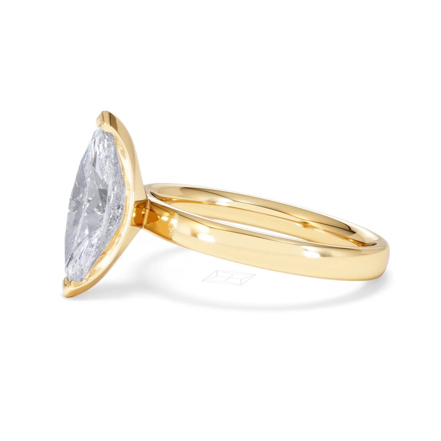 Origin 2.00ct Marquise Cut Lab Diamond Solitaire Engagement Ring in 18K Yellow Gold - Image 72