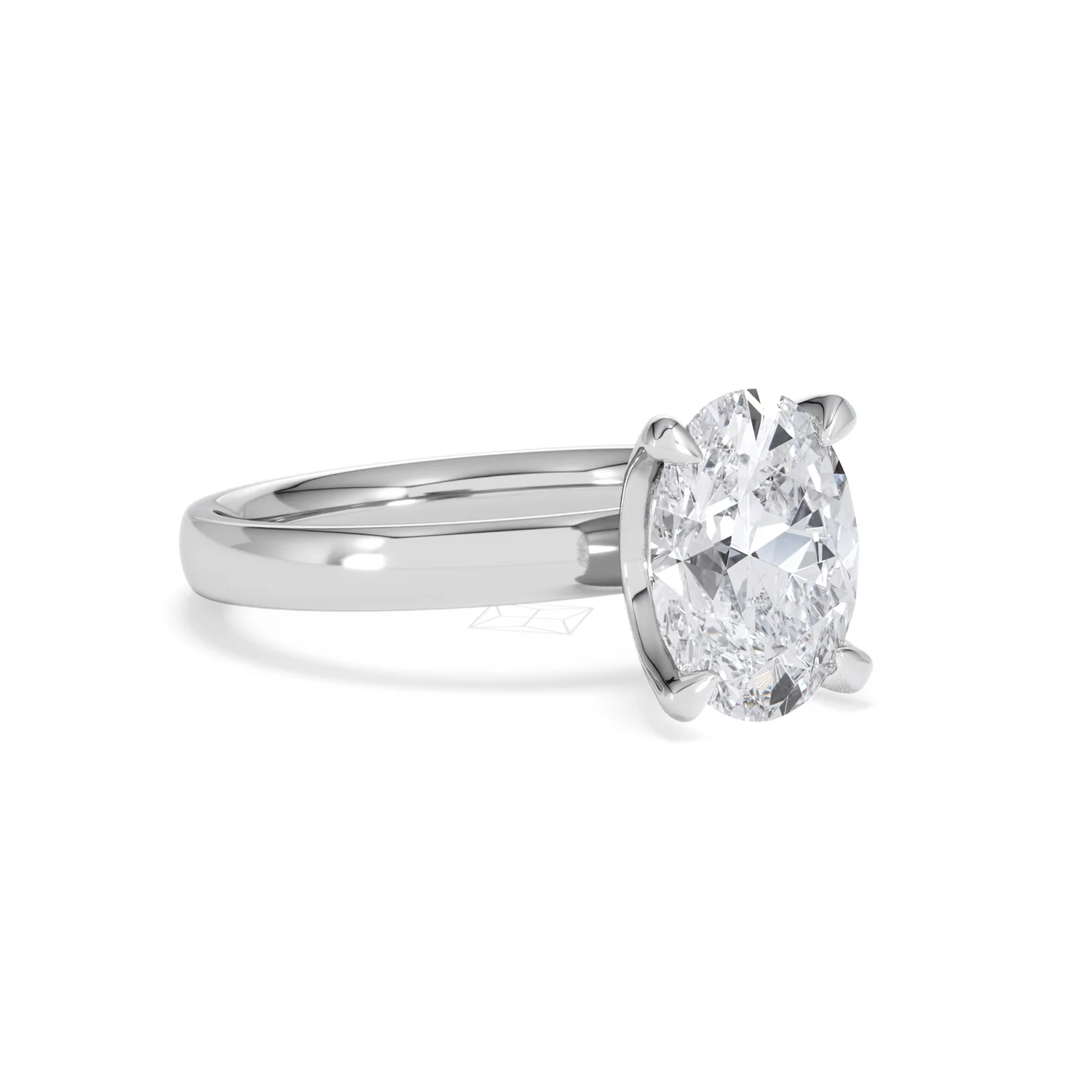 Origin 2.00ct Oval Cut Lab Diamond Solitaire Engagement Ring in 18K White Gold - Image 14