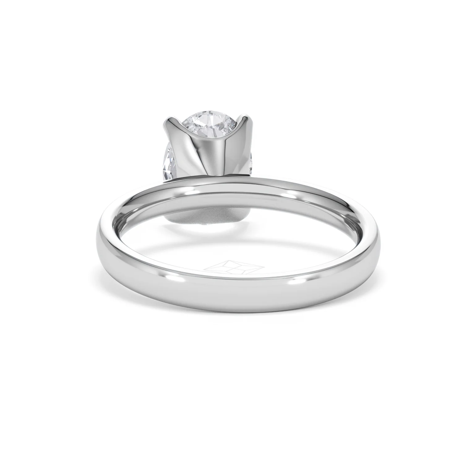 Origin 2.00ct Oval Cut Lab Diamond Solitaire Engagement Ring in 18K White Gold - Image 49