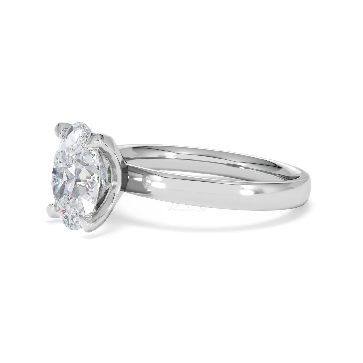 Origin 2.00ct Oval Cut Lab Diamond Solitaire Engagement Ring in 18K White Gold - Image 75