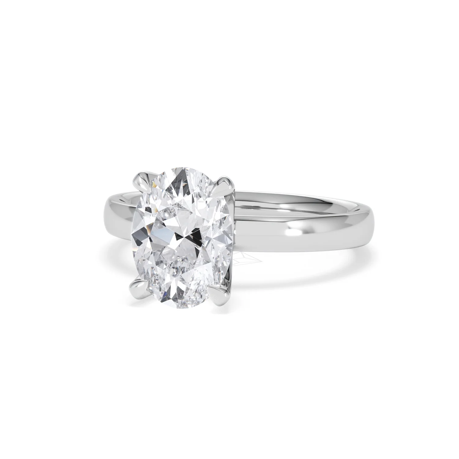 Origin 2.00ct Oval Cut Lab Diamond Solitaire Engagement Ring in 18K White Gold - Image 83
