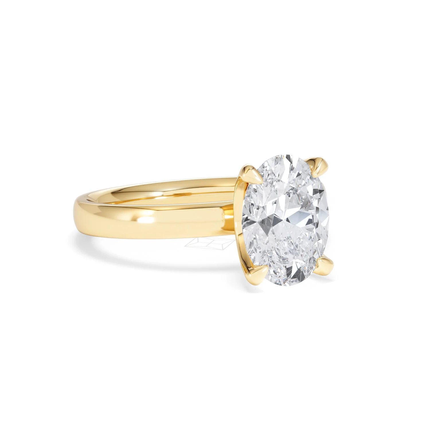 Origin 2.00ct Oval Cut Lab Diamond Solitaire Engagement Ring in 18K Yellow Gold - Image 13