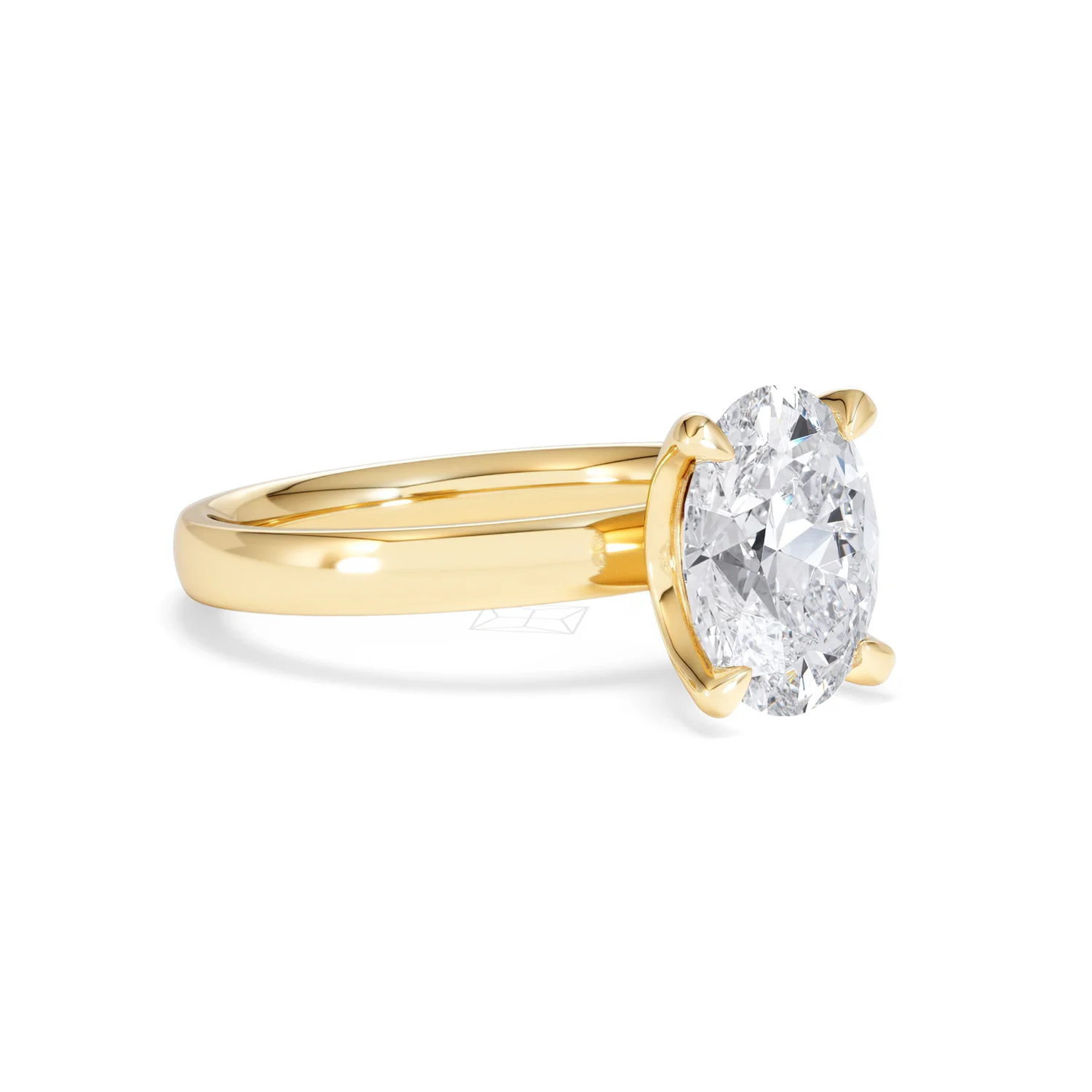 Origin 2.00ct Oval Cut Lab Diamond Solitaire Engagement Ring in 18K Yellow Gold - Image 15