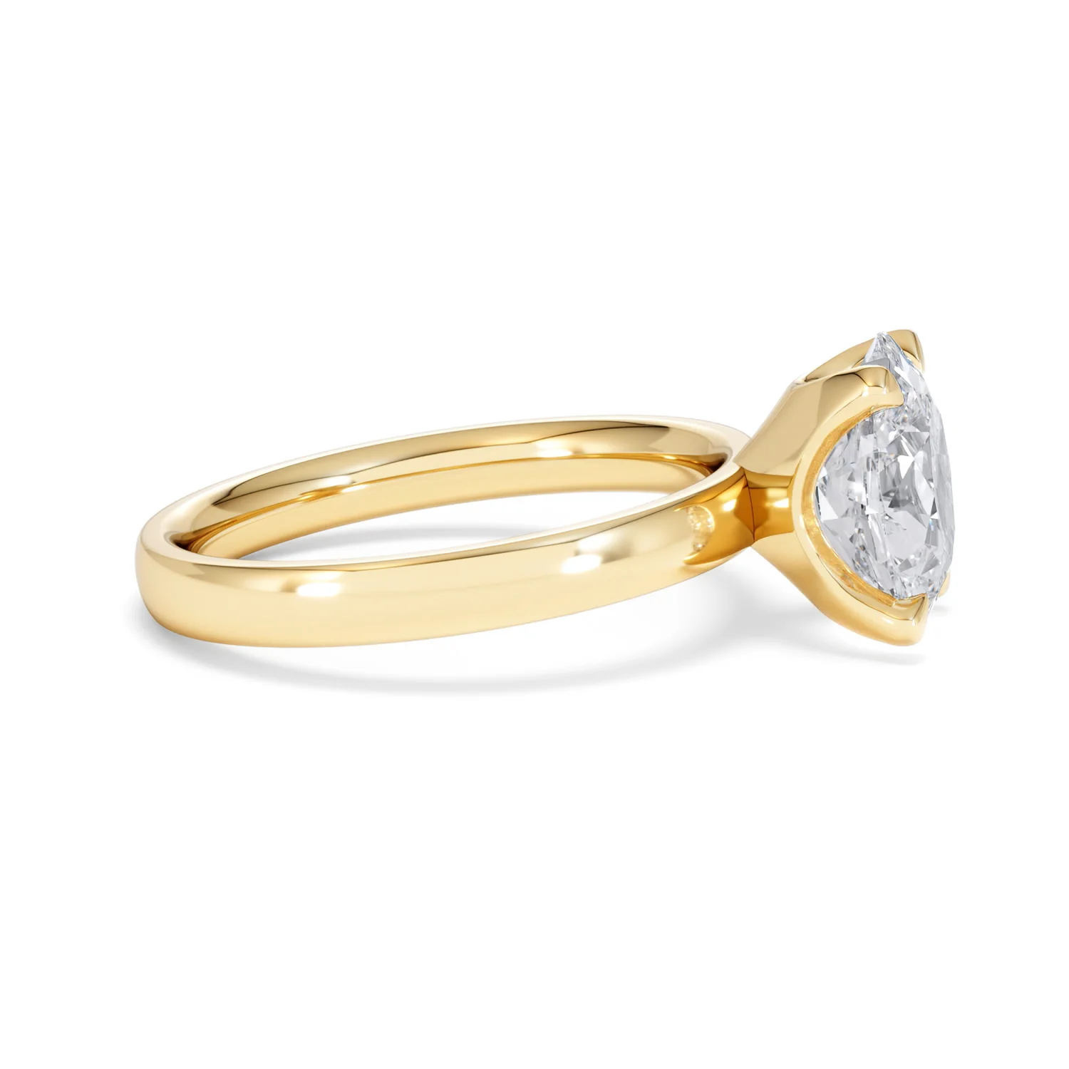 Origin 2.00ct Oval Cut Lab Diamond Solitaire Engagement Ring in 18K Yellow Gold - Image 24