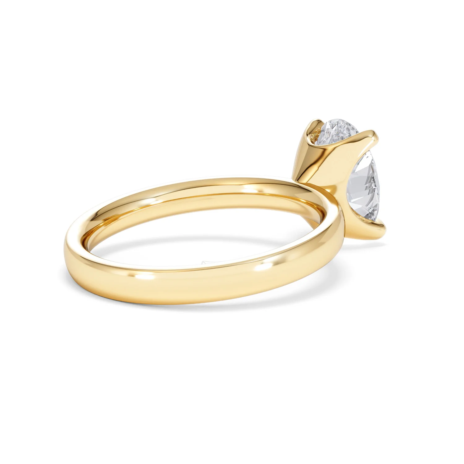 Origin 2.00ct Oval Cut Lab Diamond Solitaire Engagement Ring in 18K Yellow Gold - Image 36