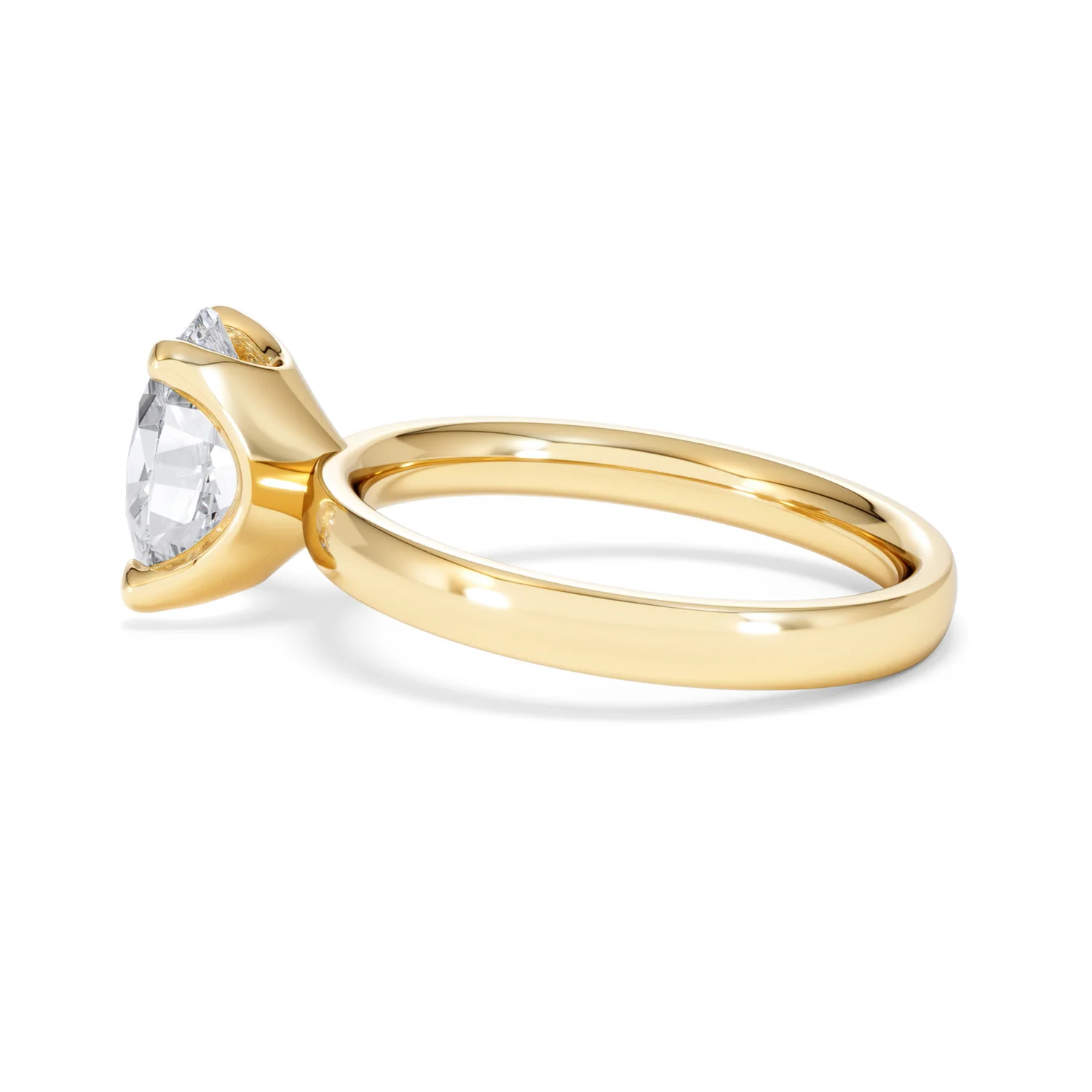 Origin 2.00ct Oval Cut Lab Diamond Solitaire Engagement Ring in 18K Yellow Gold - Image 64