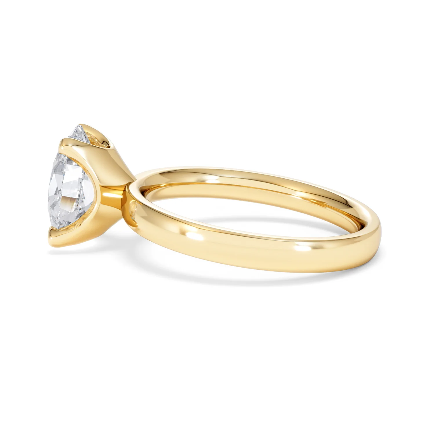 Origin 2.00ct Oval Cut Lab Diamond Solitaire Engagement Ring in 18K Yellow Gold - Image 65