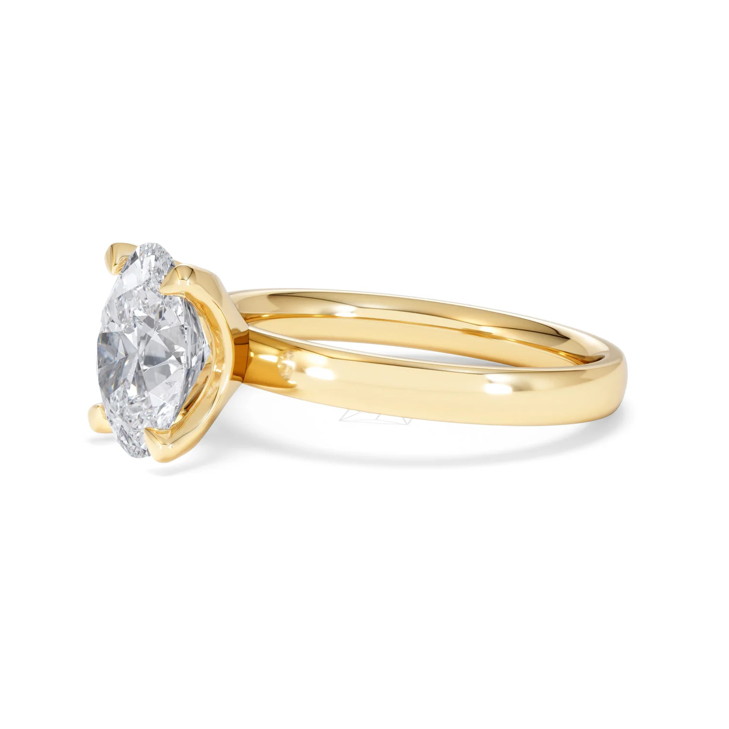 Origin 2.00ct Oval Cut Lab Diamond Solitaire Engagement Ring in 18K Yellow Gold - Image 74