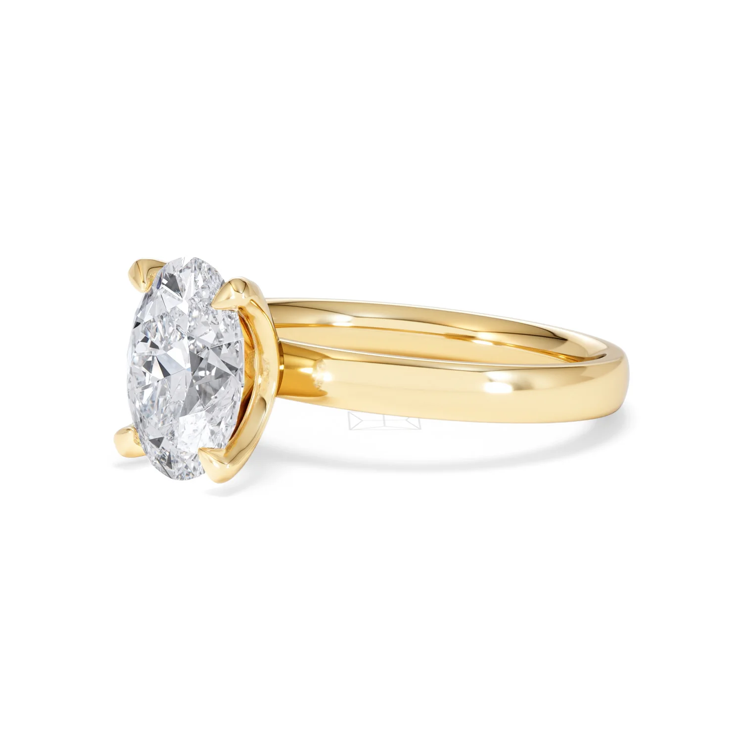 Origin 2.00ct Oval Cut Lab Diamond Solitaire Engagement Ring in 18K Yellow Gold - Image 77