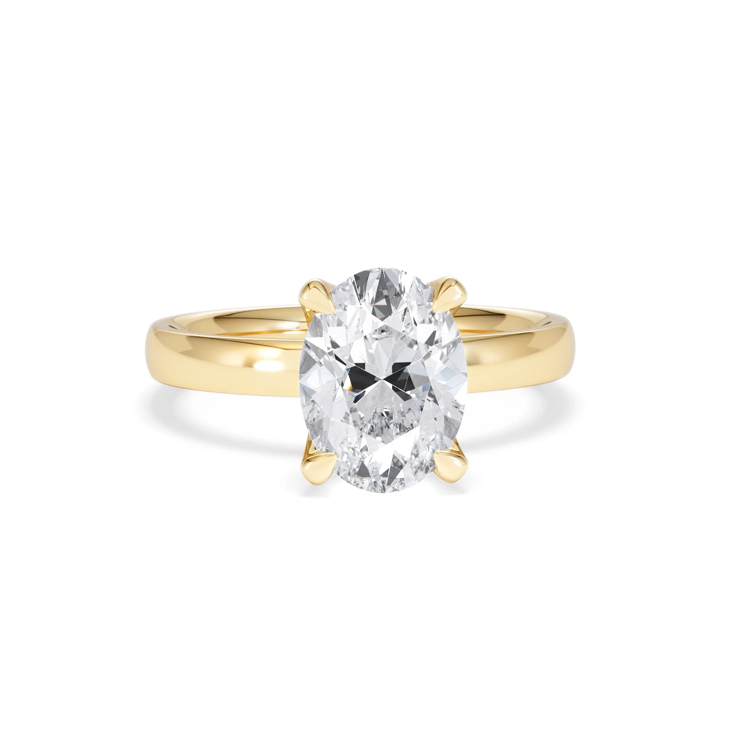 Origin 2.00ct Oval Cut Lab Diamond Solitaire Engagement Ring in 18K Yellow Gold - Image 8