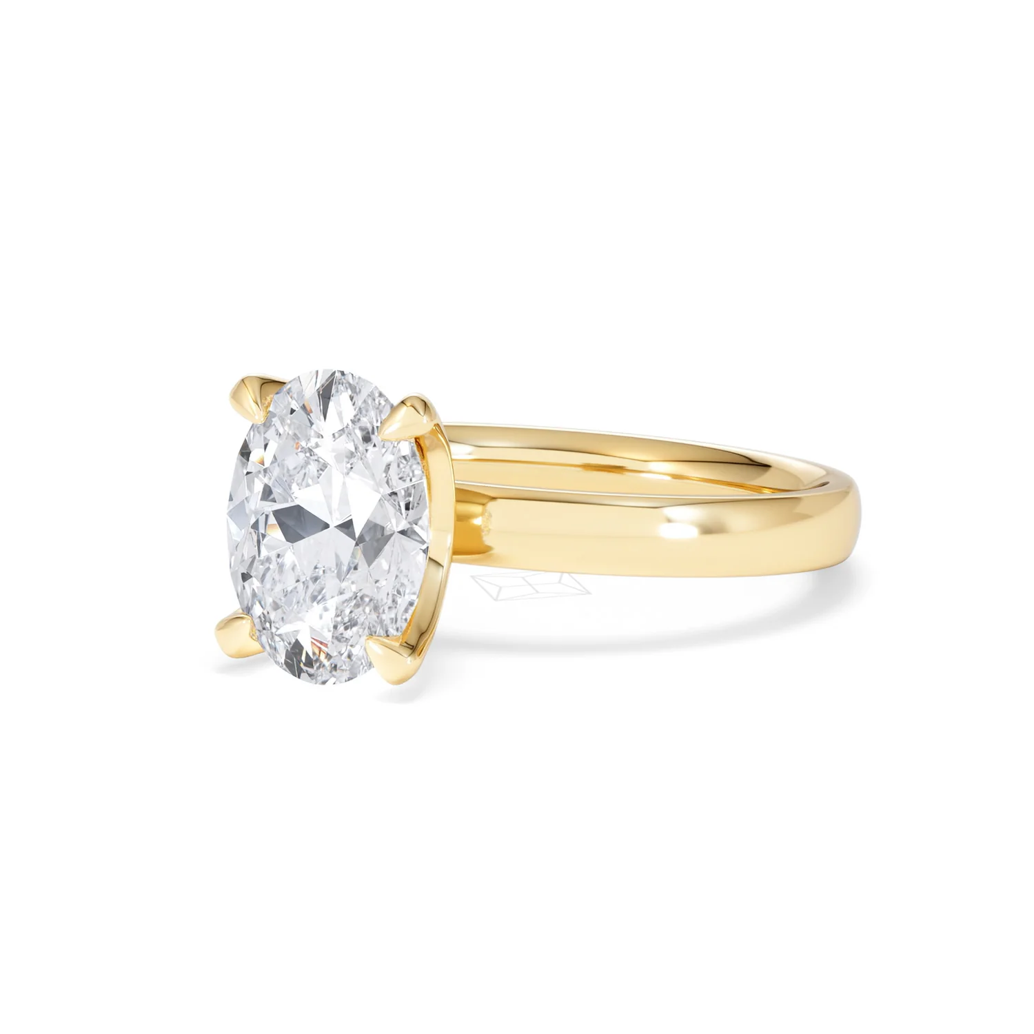 Origin 2.00ct Oval Cut Lab Diamond Solitaire Engagement Ring in 18K Yellow Gold - Image 80