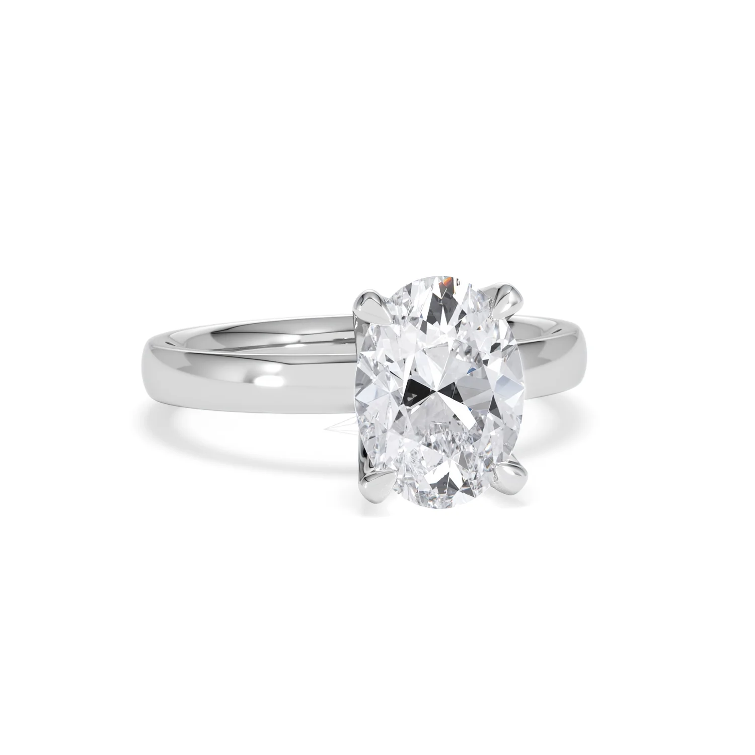 Origin 2.00ct Oval Cut Lab Diamond Solitaire Engagement Ring in Platinum - Image 10