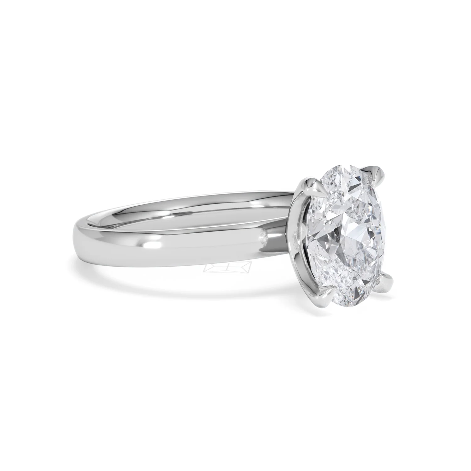 Origin 2.00ct Oval Cut Lab Diamond Solitaire Engagement Ring in Platinum - Image 16