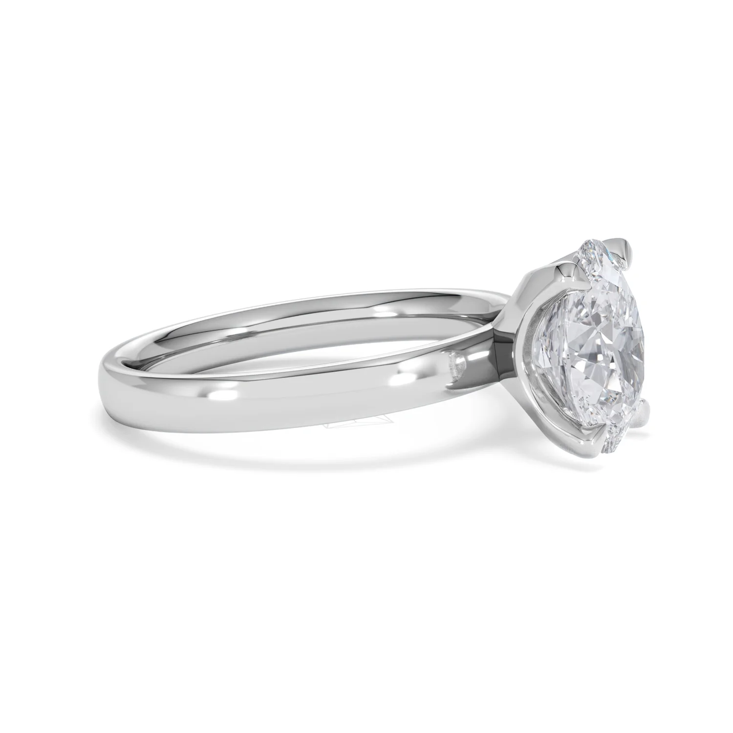 Origin 2.00ct Oval Cut Lab Diamond Solitaire Engagement Ring in Platinum - Image 21