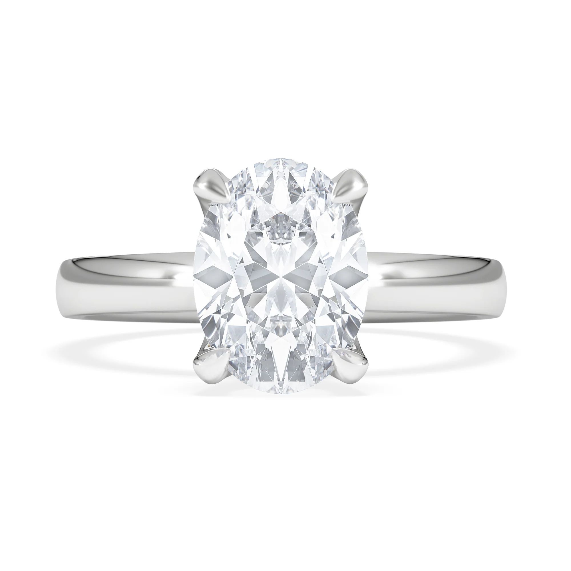 Origin 2.00ct Oval Cut Lab Diamond Solitaire Engagement Ring in Platinum - Image 6