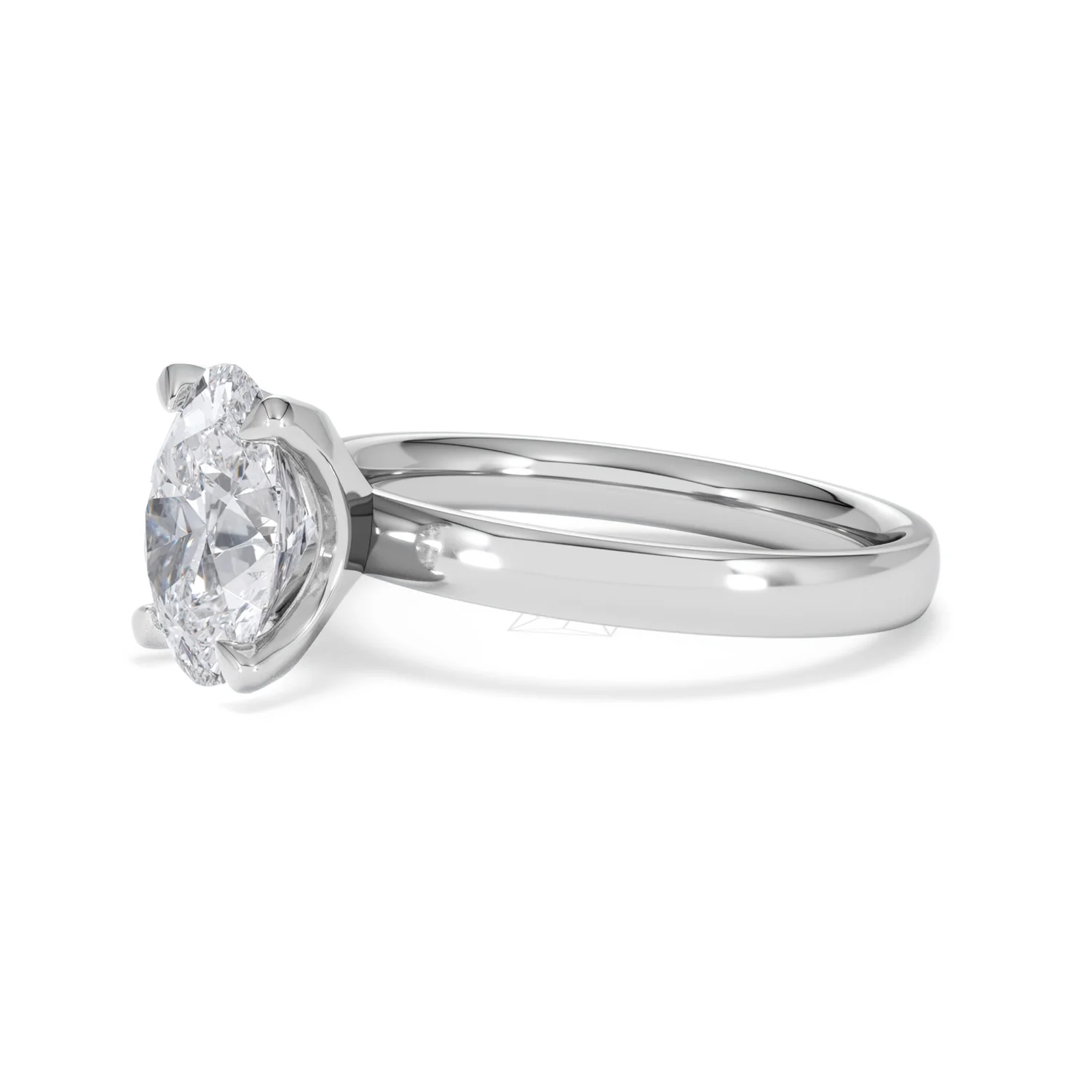 Origin 2.00ct Oval Cut Lab Diamond Solitaire Engagement Ring in Platinum - Image 74