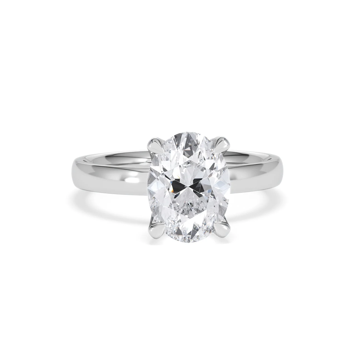 Origin 2.00ct Oval Cut Lab Diamond Solitaire Engagement Ring in Platinum - Image 8