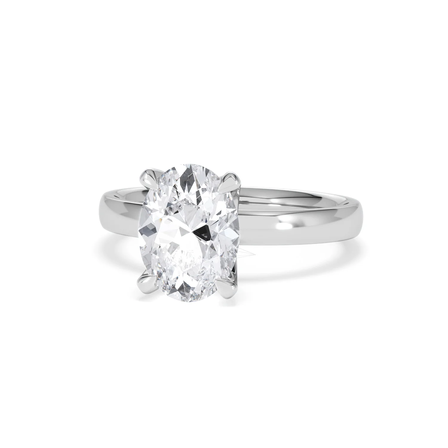 Origin 2.00ct Oval Cut Lab Diamond Solitaire Engagement Ring in Platinum - Image 84