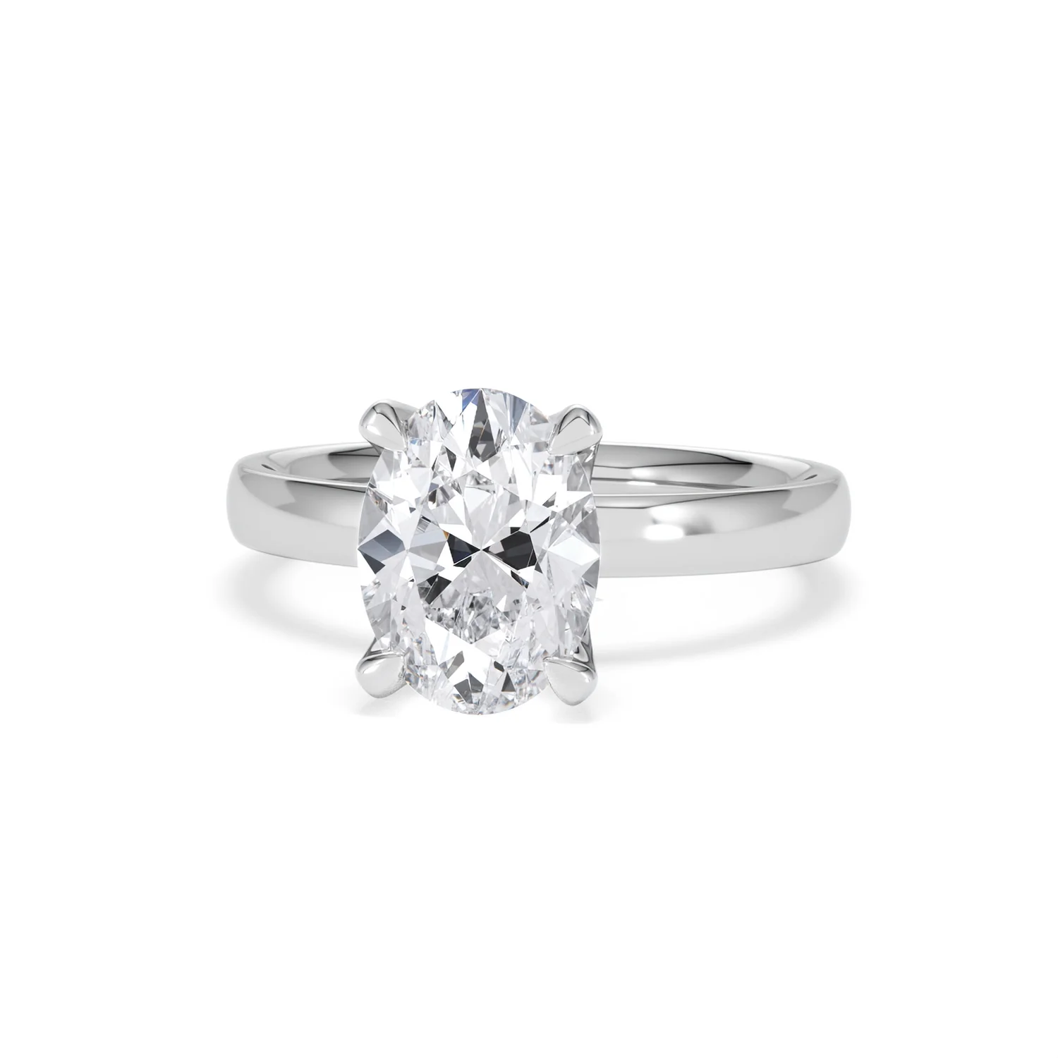 Origin 2.00ct Oval Cut Lab Diamond Solitaire Engagement Ring in Platinum - Image 85