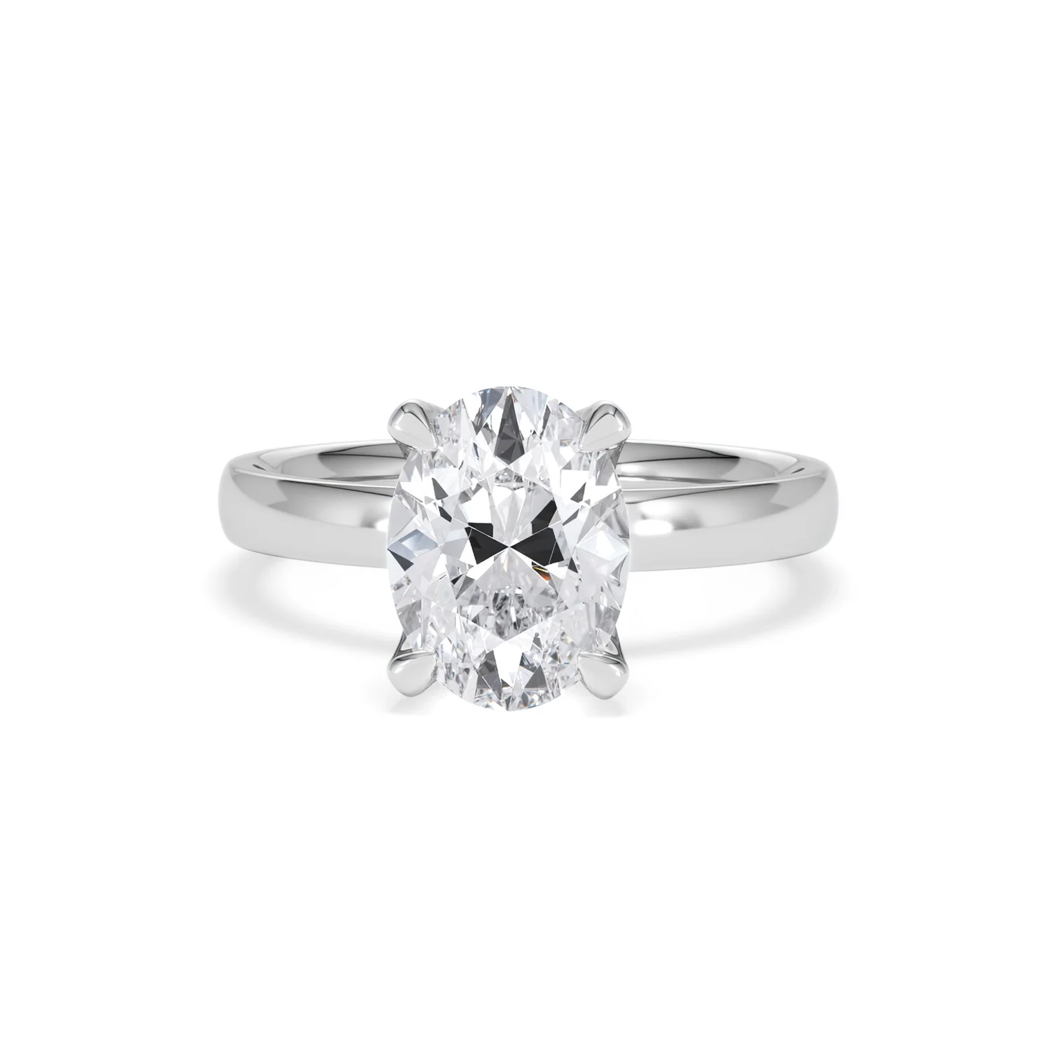 Origin 2.00ct Oval Cut Lab Diamond Solitaire Engagement Ring in Platinum - Image 86