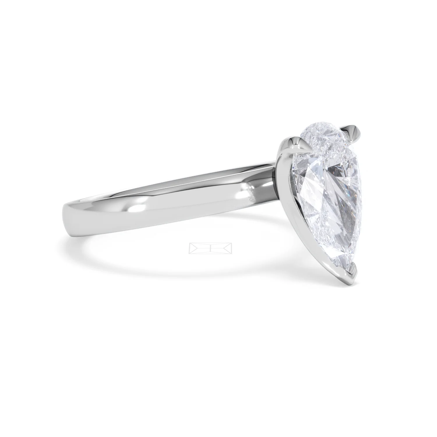 Origin 2.00ct Pear Cut Lab Diamond Solitaire Engagement Ring in 18K White Gold - Image 17