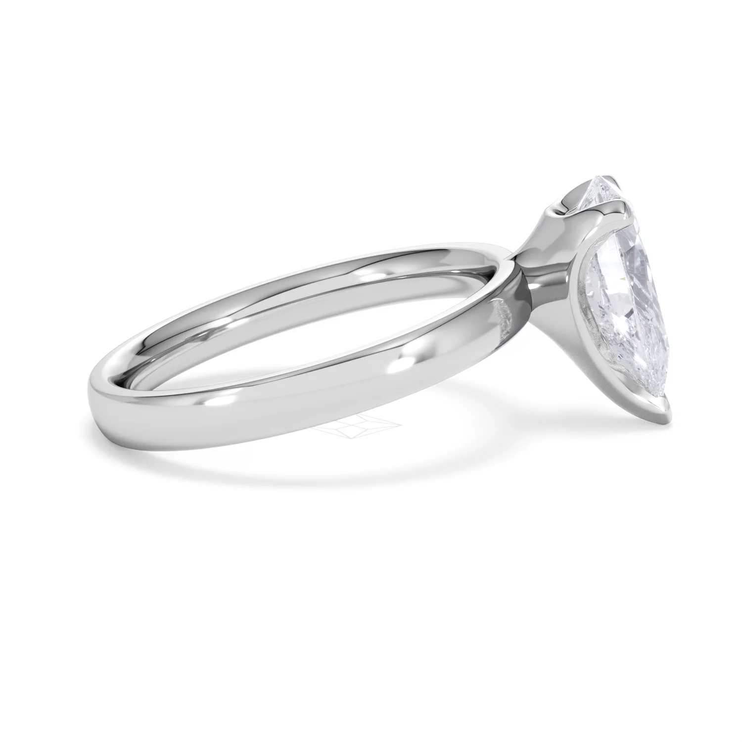 Origin 2.00ct Pear Cut Lab Diamond Solitaire Engagement Ring in 18K White Gold - Image 27