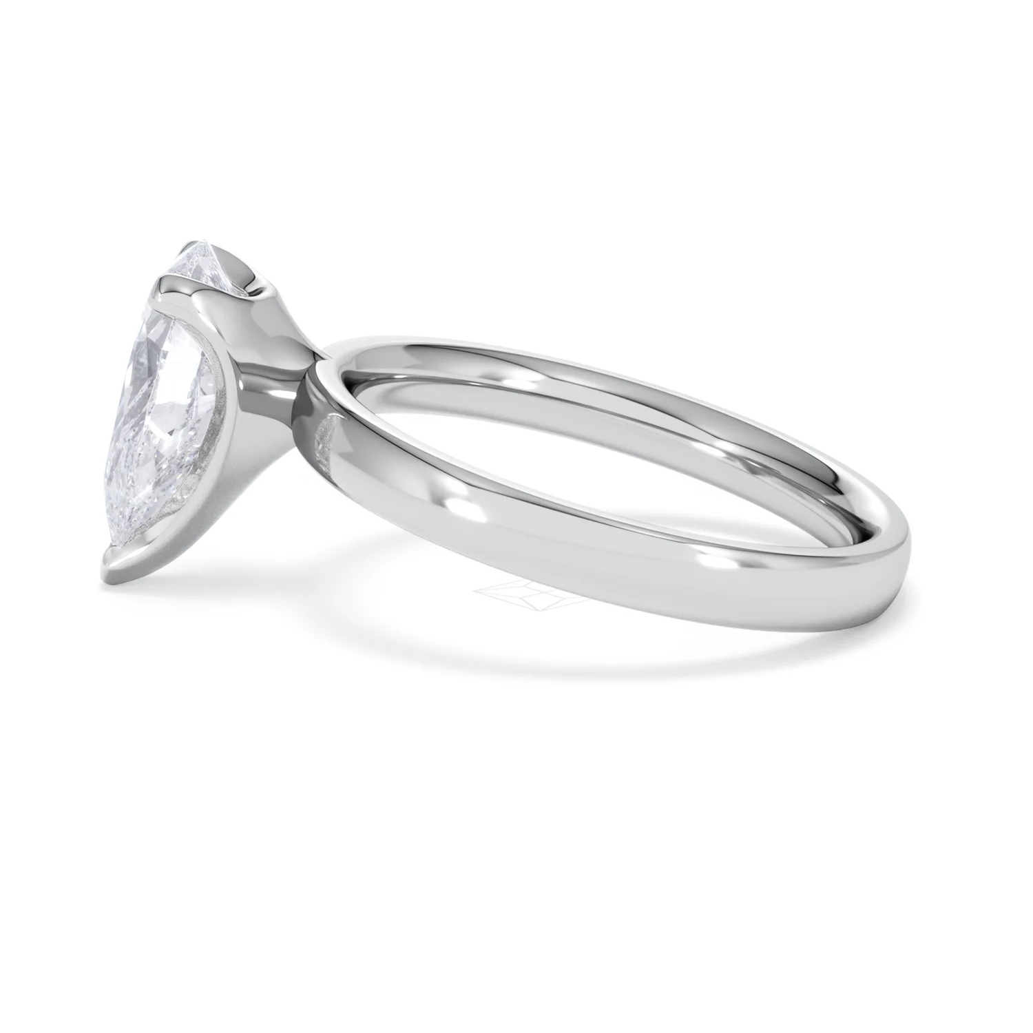 Origin 2.00ct Pear Cut Lab Diamond Solitaire Engagement Ring in 18K White Gold - Image 66