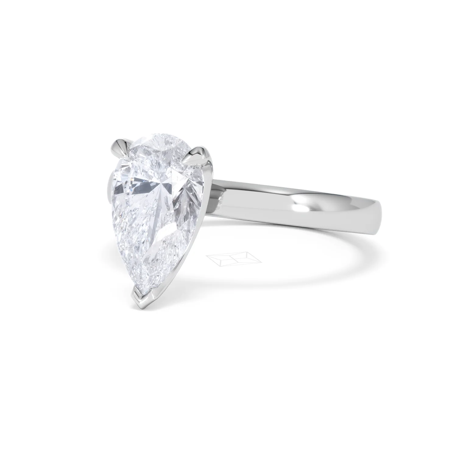 Origin 2.00ct Pear Cut Lab Diamond Solitaire Engagement Ring in 18K White Gold - Image 81