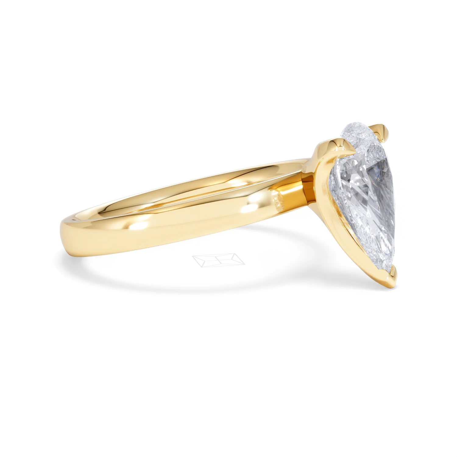 Origin 2.00ct Pear Cut Lab Diamond Solitaire Engagement Ring in 18K Yellow Gold - Image 20