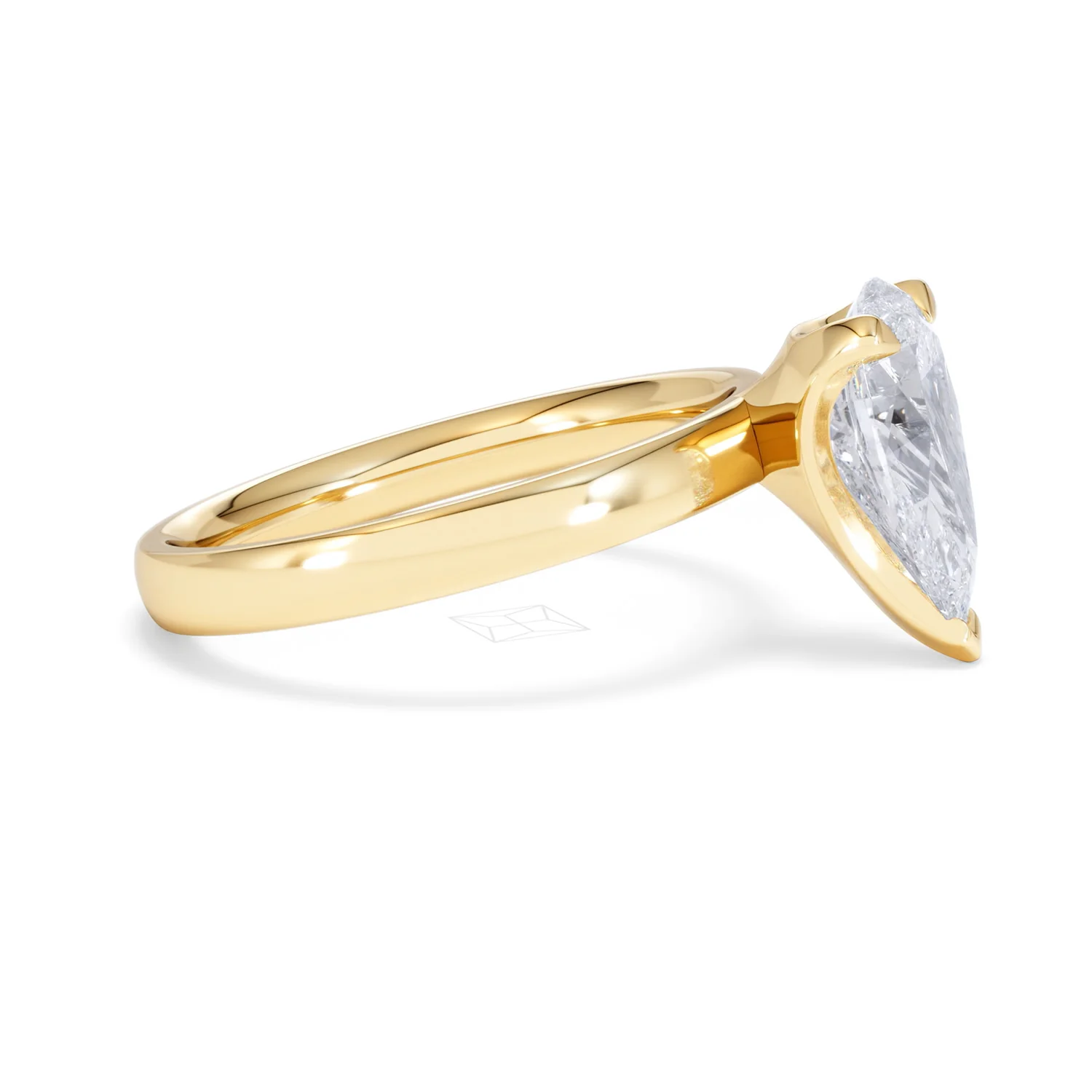 Origin 2.00ct Pear Cut Lab Diamond Solitaire Engagement Ring in 18K Yellow Gold - Image 23