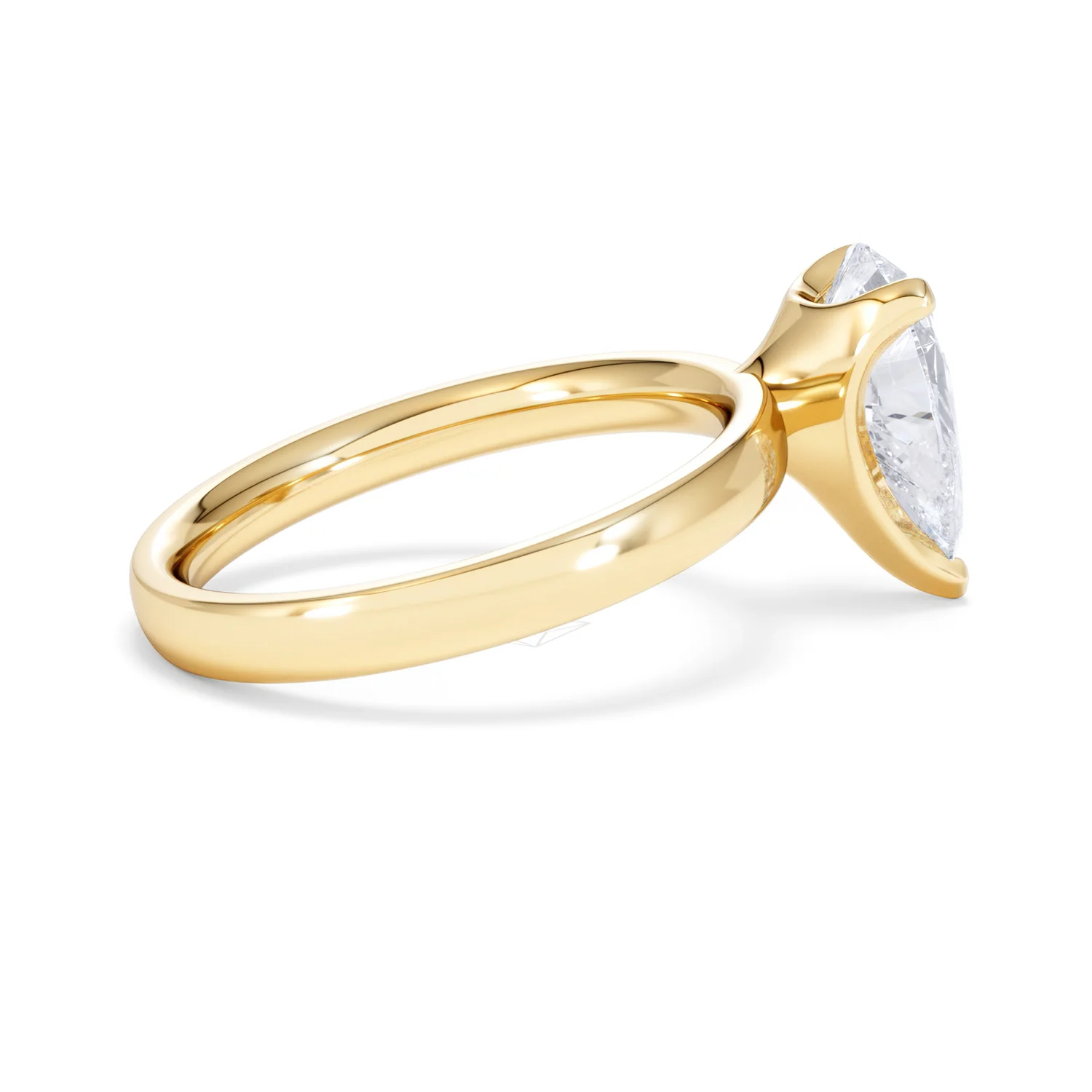 Origin 2.00ct Pear Cut Lab Diamond Solitaire Engagement Ring in 18K Yellow Gold - Image 30