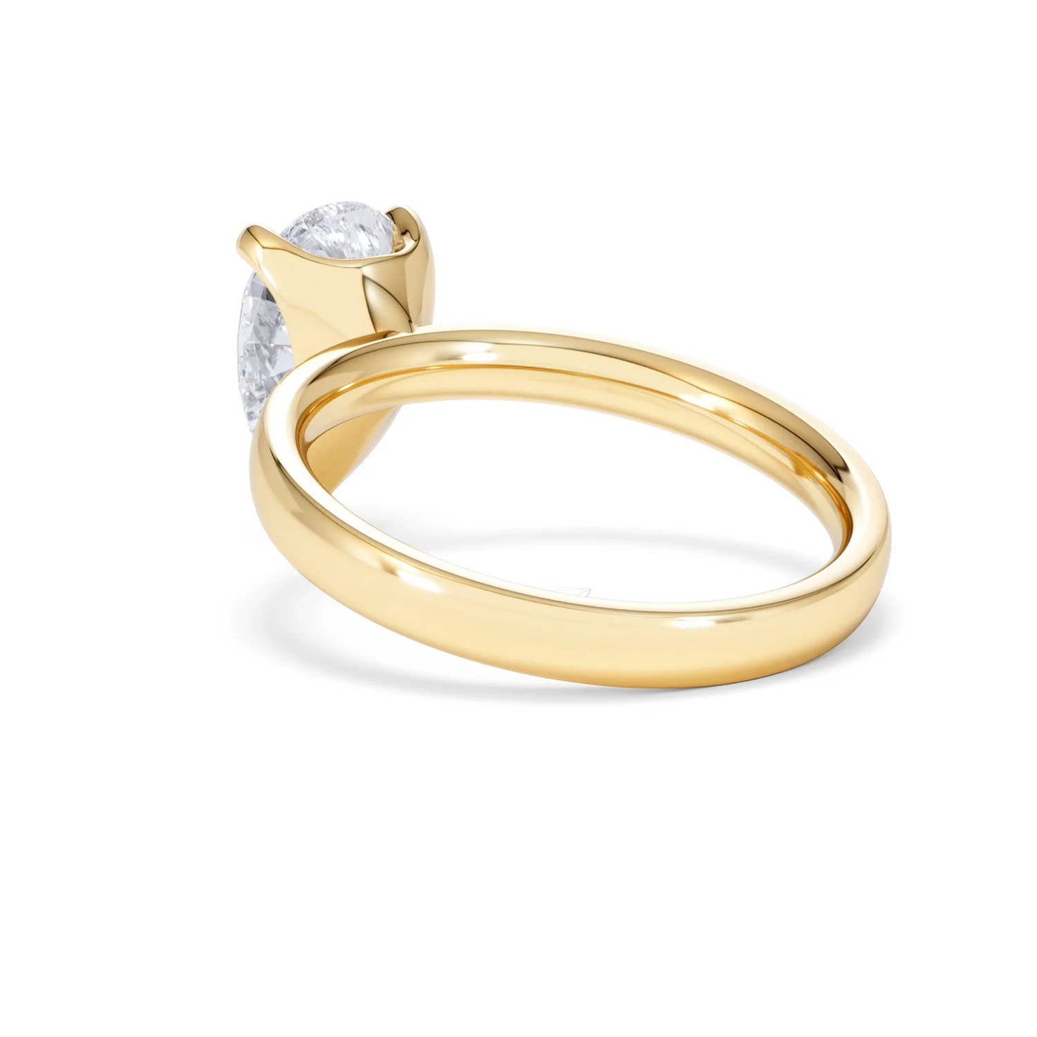 Origin 2.00ct Pear Cut Lab Diamond Solitaire Engagement Ring in 18K Yellow Gold - Image 55