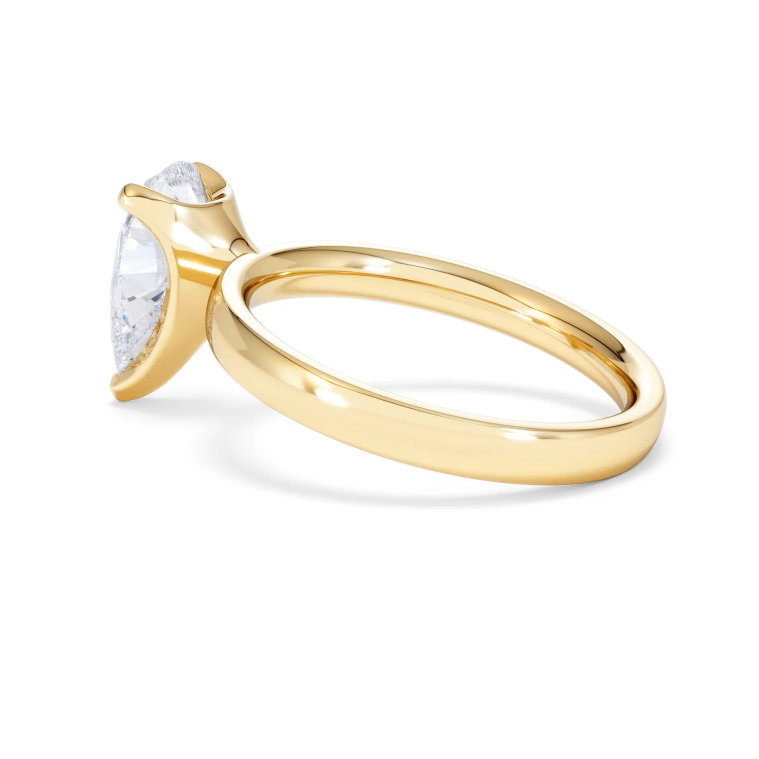 Origin 2.00ct Pear Cut Lab Diamond Solitaire Engagement Ring in 18K Yellow Gold - Image 61