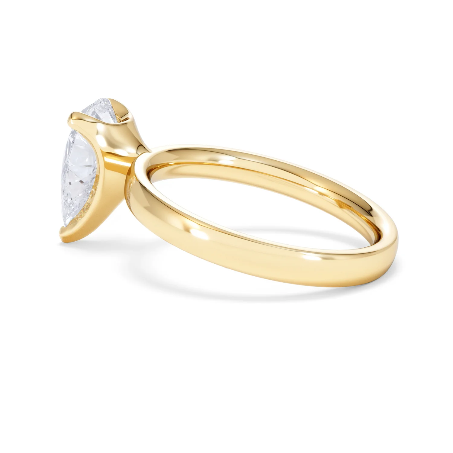 Origin 2.00ct Pear Cut Lab Diamond Solitaire Engagement Ring in 18K Yellow Gold - Image 62