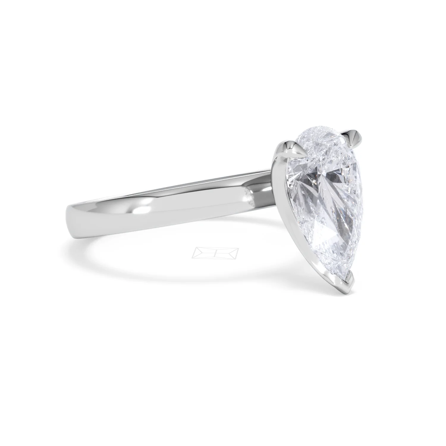 Origin 2.00ct Pear Cut Lab Diamond Solitaire Engagement Ring in Platinum - Image 16
