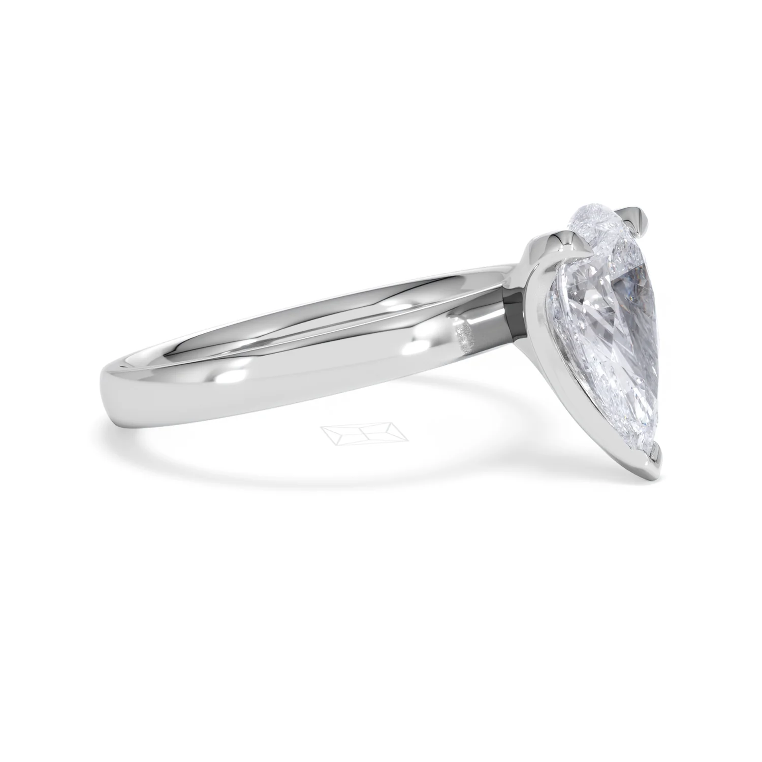 Origin 2.00ct Pear Cut Lab Diamond Solitaire Engagement Ring in Platinum - Image 20